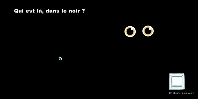 page yeux - qui est là dans le noir? Anne Derenne