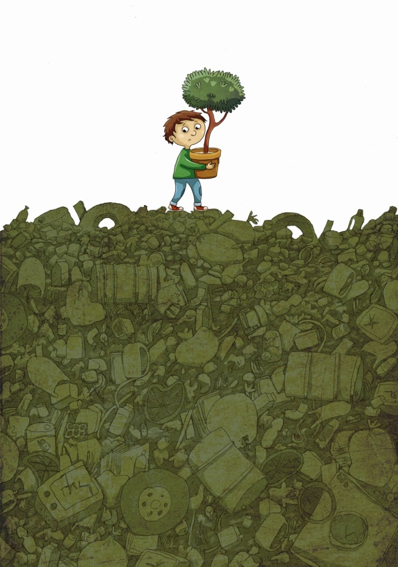 Dessin de presse écoanxiété écologie espoir Adene