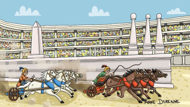 Illustration Colisée Rome antique livre scolaire