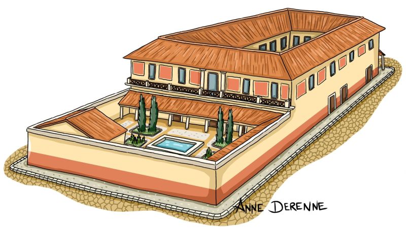 Illustration scolaire Domus Rome antique